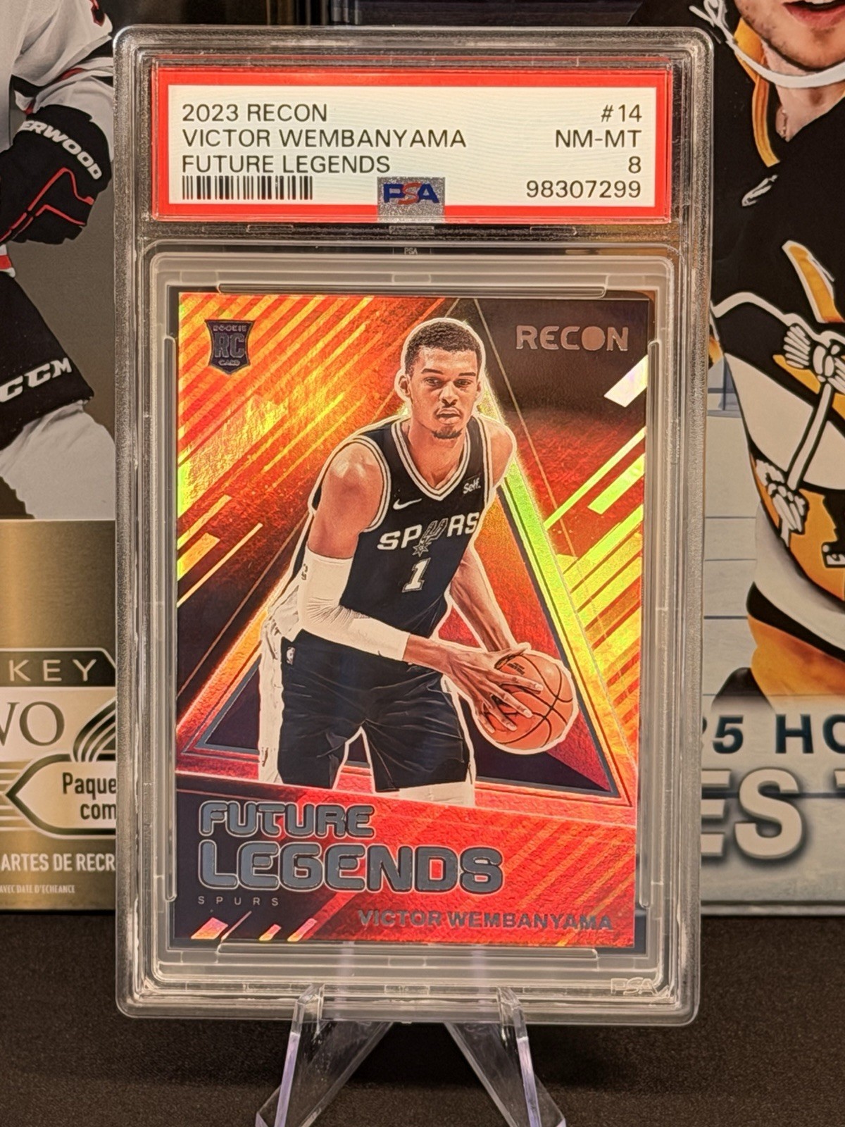 2023-24 Panini Recon Future Legends Victor Wembanyama #14 PSA 8 Rookie RC