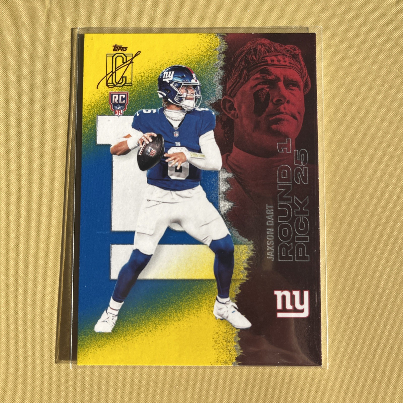 Topps Signature Series 2025 Jaxson Dart Rookie Yellow & Blue New York Giants