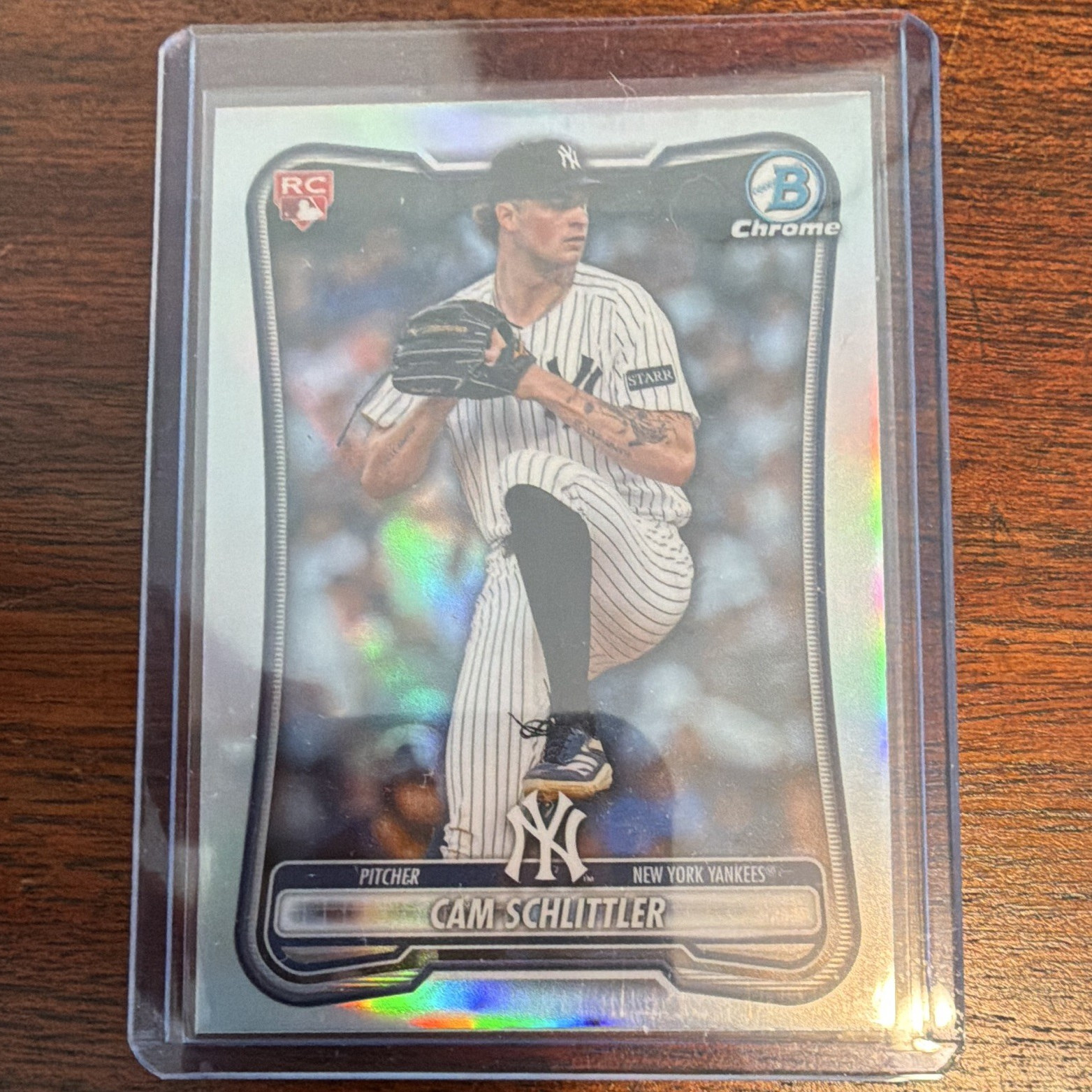 2026 Bowman Chrome Cam Schlittler Yankees RC #53 RED LOGO REDEMPTION card