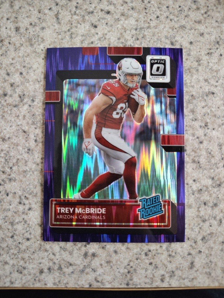 Trey McBride 2022 Optic Purple Shock Rookie #237 – Arizona Cardinals