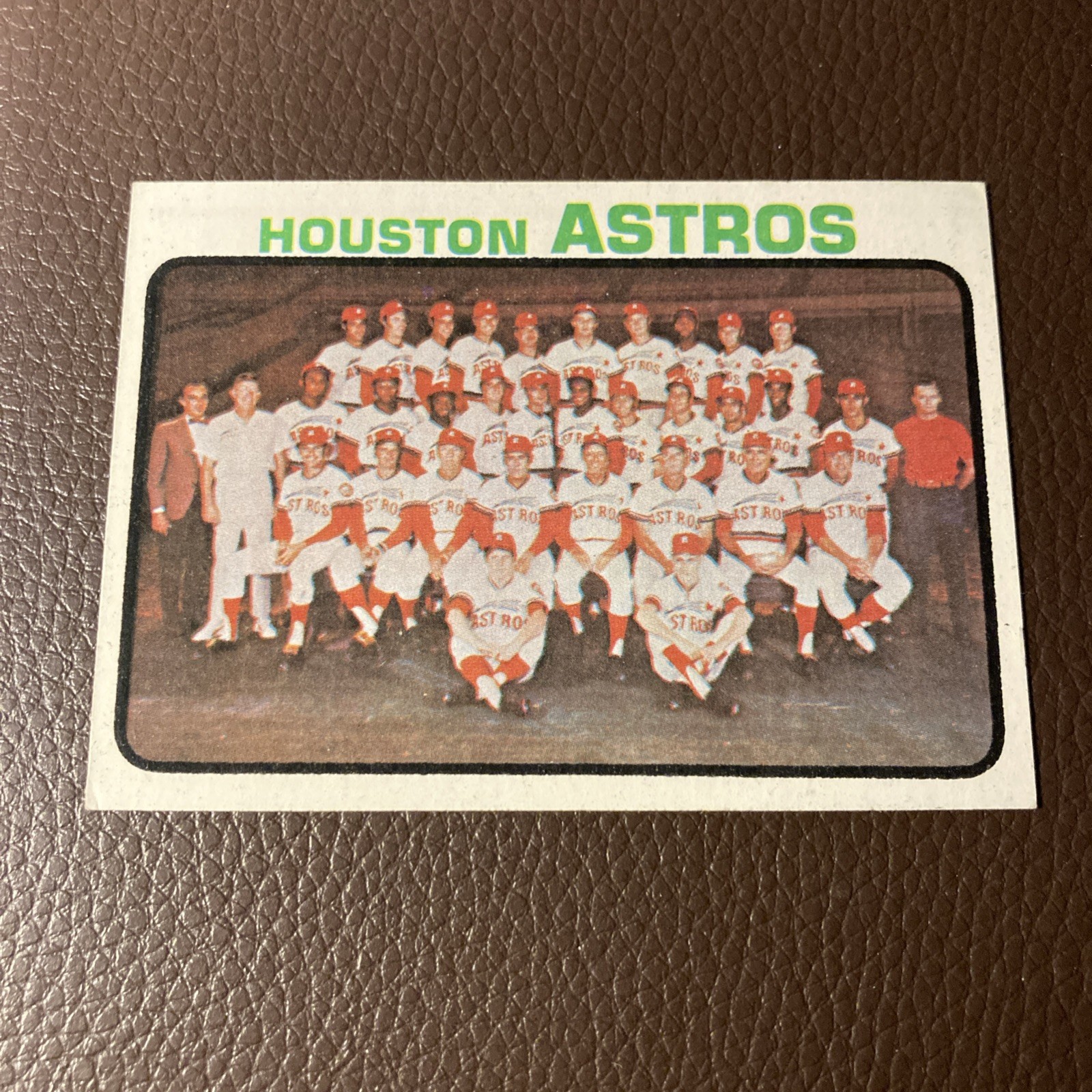 1973 TOPPS #158 Houston Astros Team Records Baseball Card Vintage Used