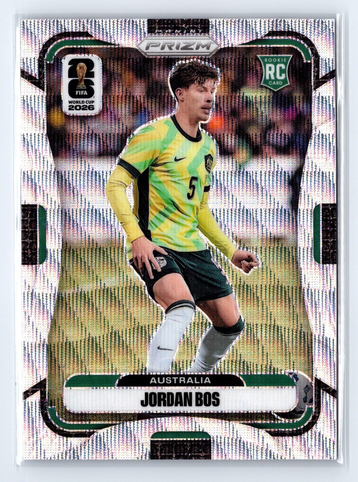 2026 Panini Prizm FIFA World Cup Jordan Bos Silver Wave #143 Australia Rookie