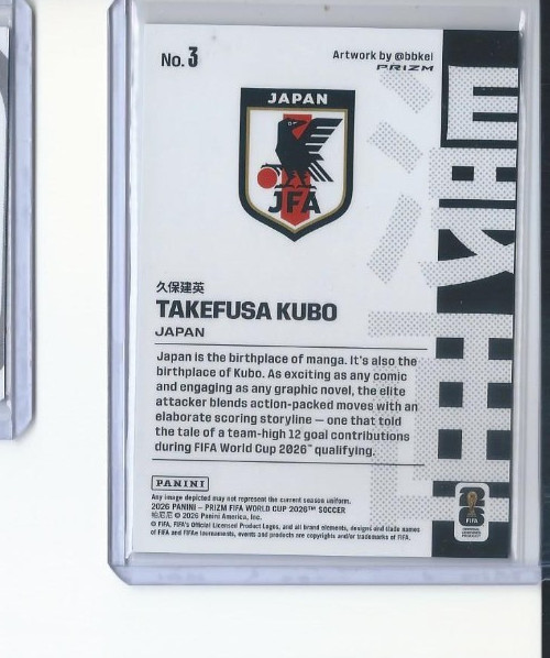 2026 Prizm World Cup Takefusa Kubo Manga SSP Case Hit Japan SUPER RARE AMAZING