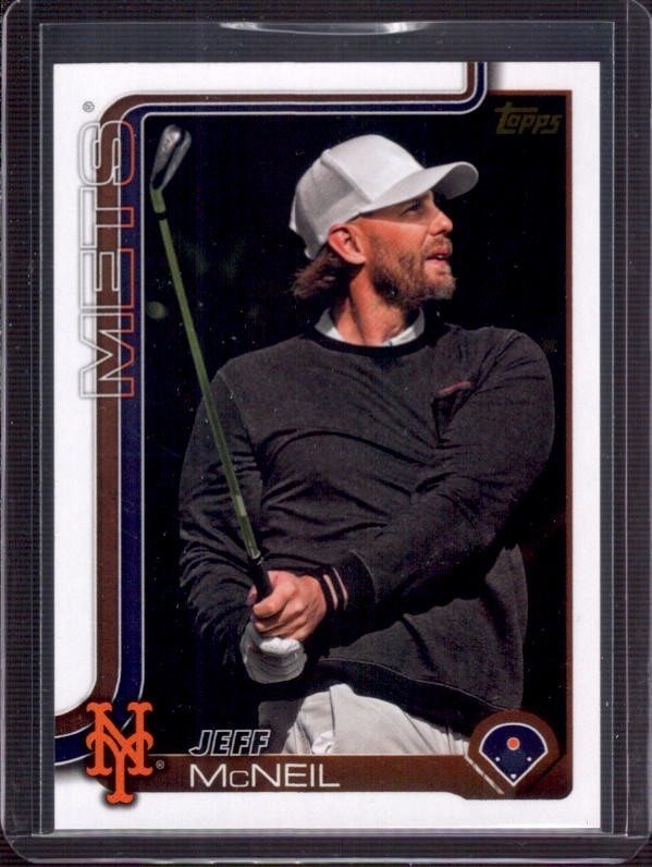 JEFF McNEIL 2025 Topps Series 1 #149 Golden Mirror Image Variation SP