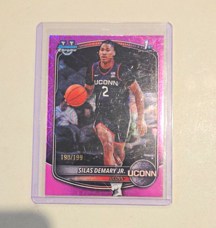 Topps 2025-26 Bowman Chrome Prospects Silas Demary Jr. UConn #BCP-20 /199