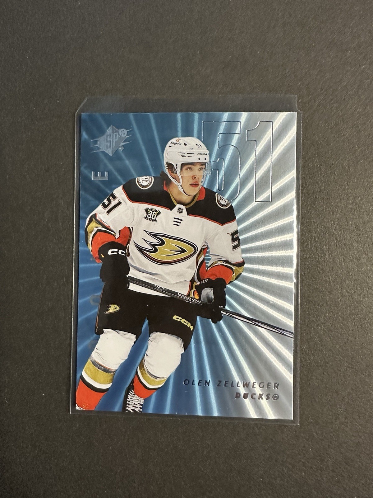 2024-25 SPx Hockey #121 Olen Zellweger Rookie Anaheim Ducks RC