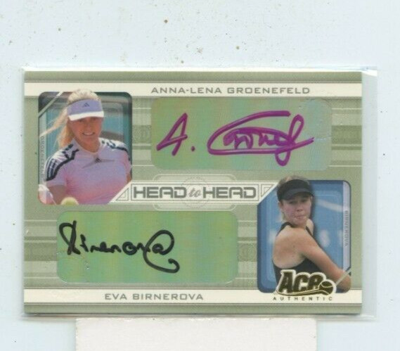 Anna-Lena Groenefeld Eva Birnerova 2007 Ace Authentic Heat to Head Dual Auto 260