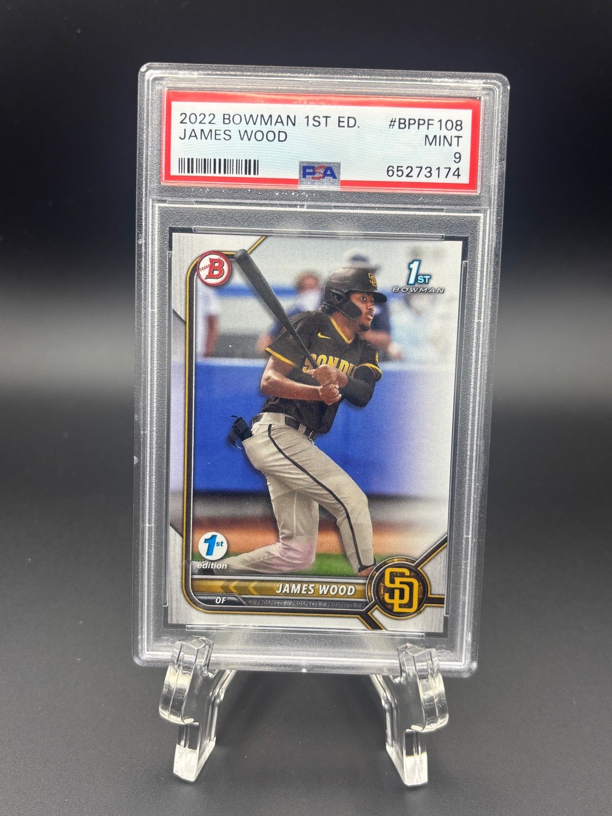 2022 Bowman 1st Edition- James Wood #BPPF-108 PSA 9 Padres
