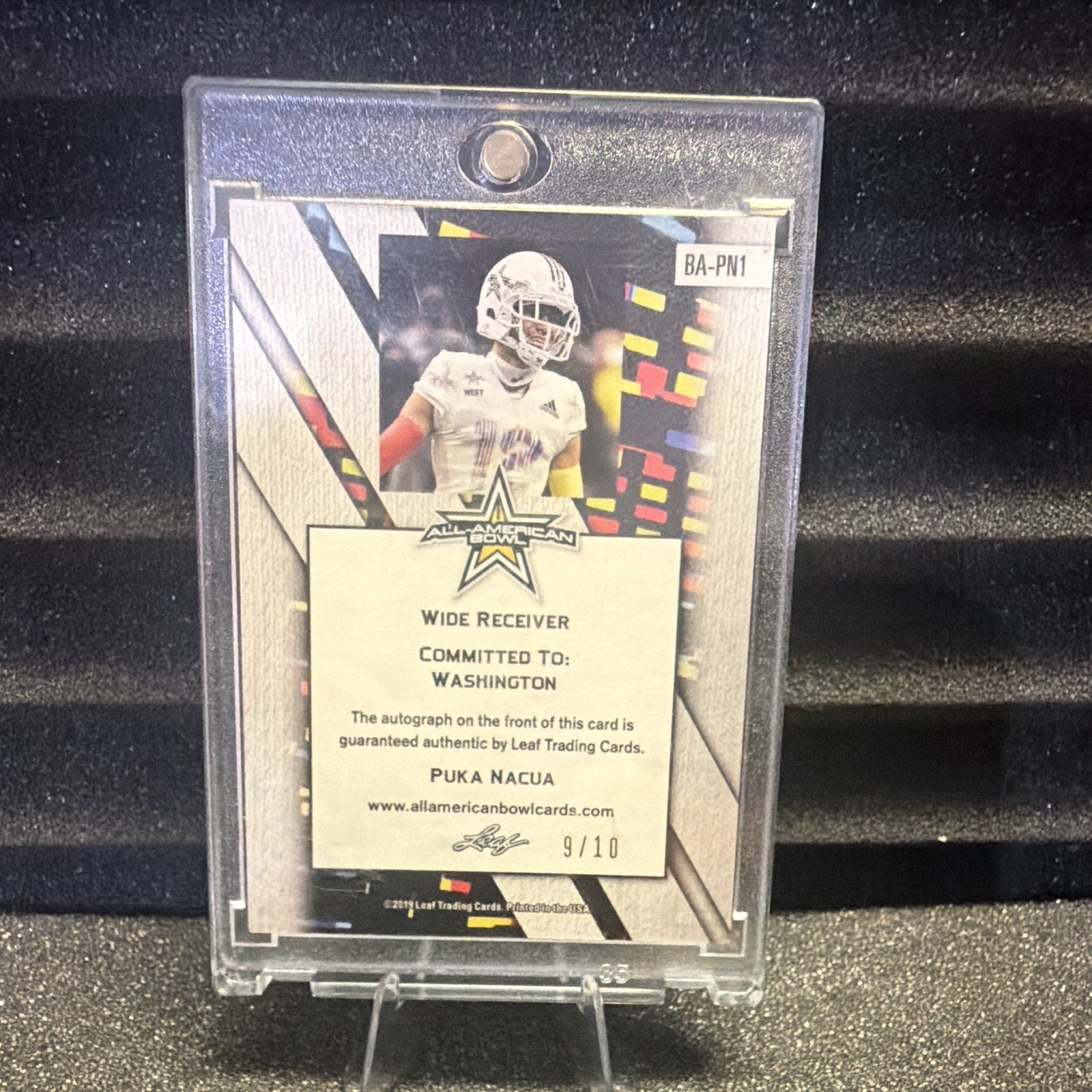 Leaf 2019 Metal U.S. Army All-American Bowl Puka Nacua BA-PN1 Auto /10