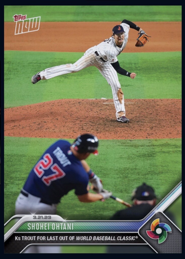 2023 TOPPS NOW WBC World Baseball Classic SHOHEI OHTANI/TROUT (Bunt Digital card