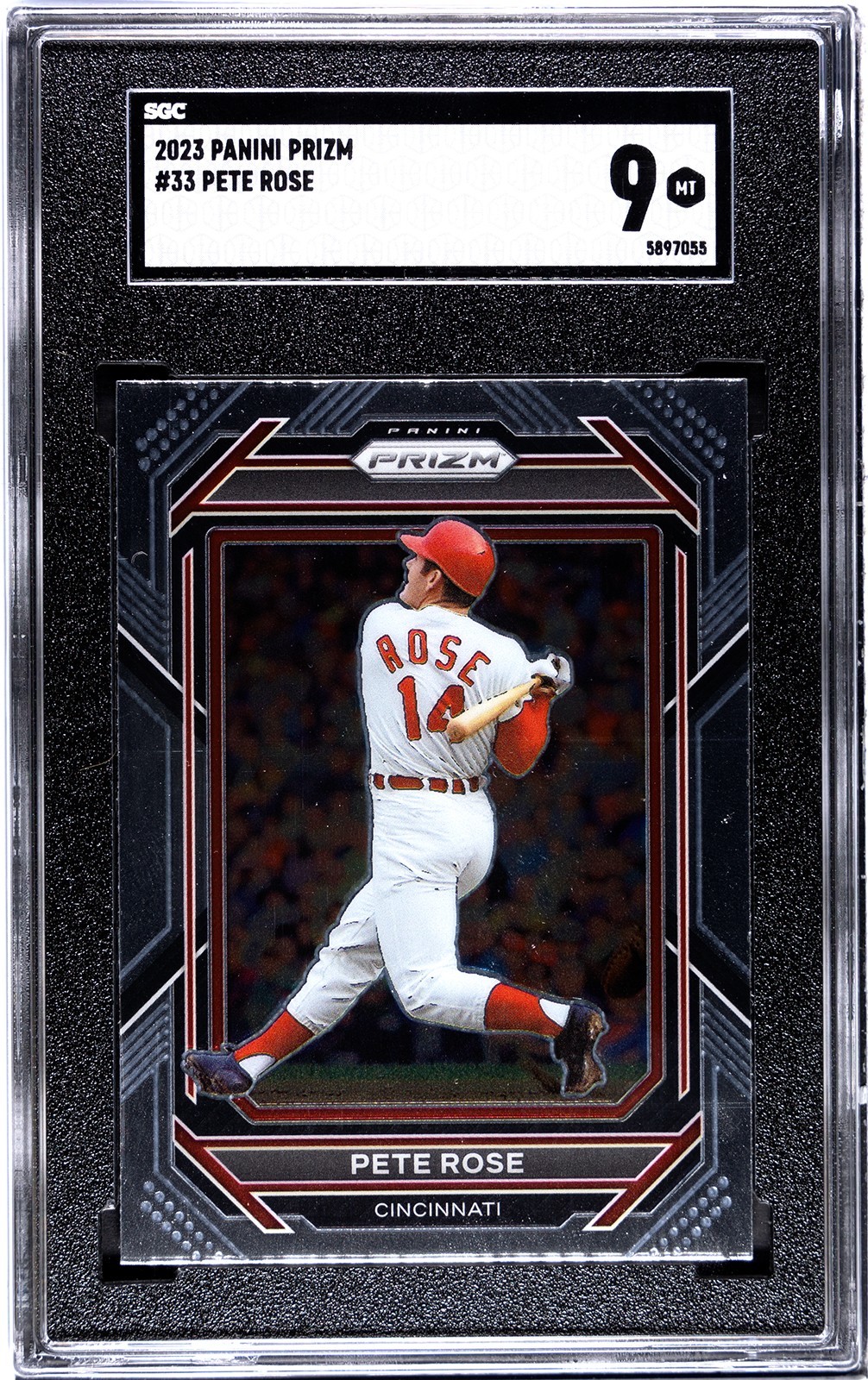 2023 Panini Prizm #33 Pete Rose SGC 9 Mint