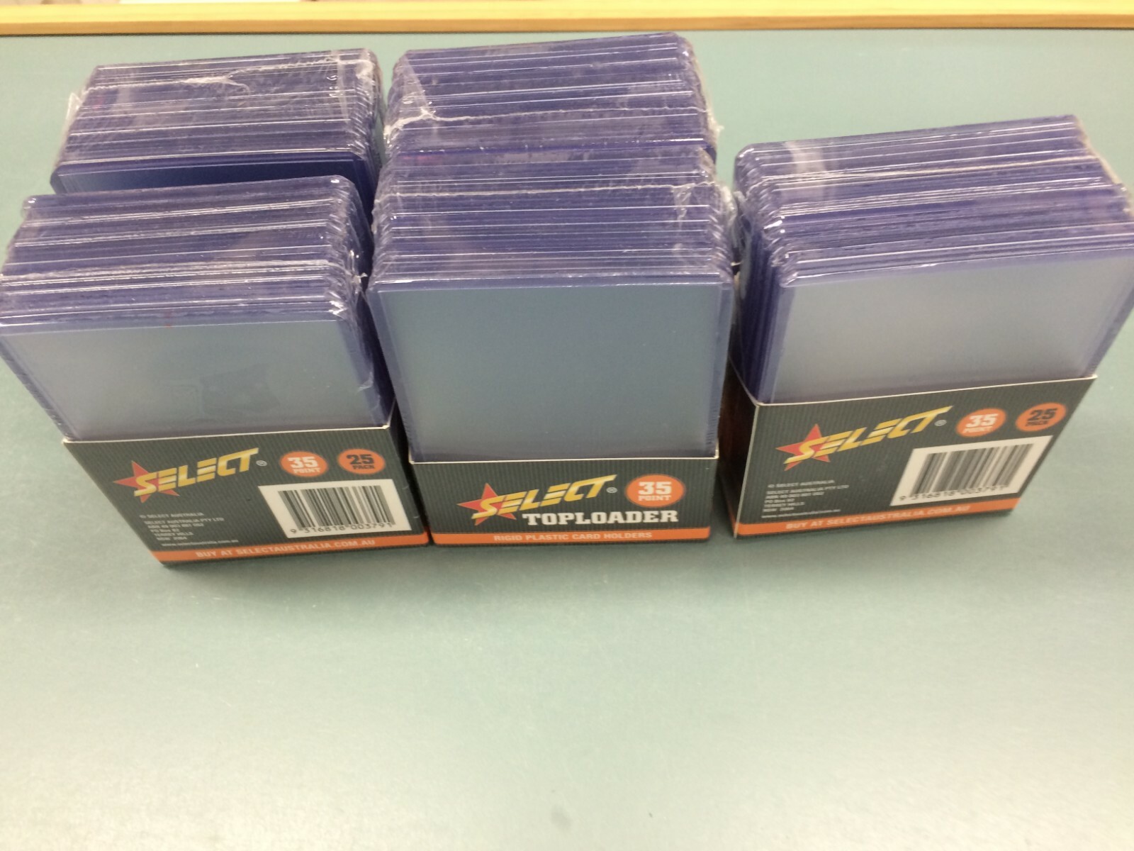 Select Single Card Regular Top Loaders Unit of 5 packs(25×5)-Semi Rigid for AFL