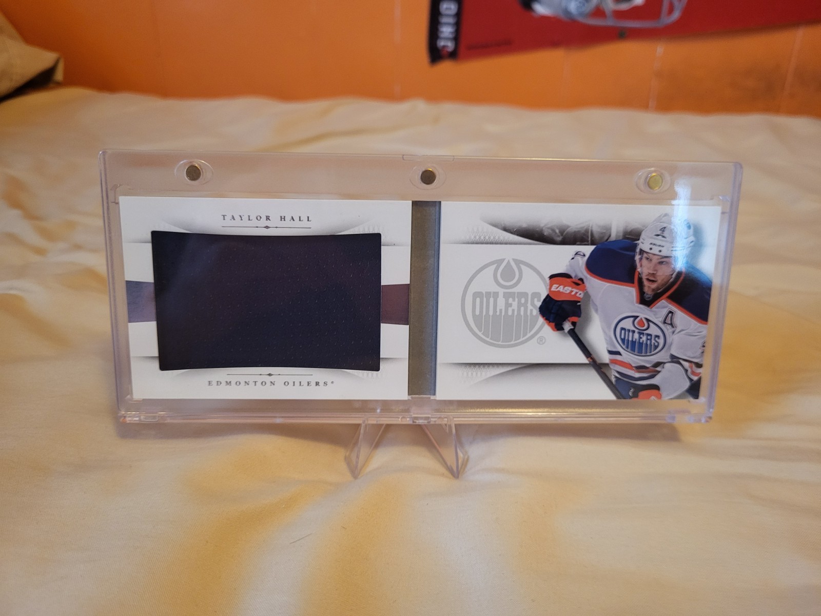 2013/14 Panini National Treasures Taylor Hall Jumbo Jersey Booklet /99