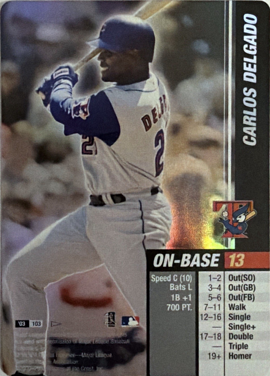 2003 MLB Showdown Carlos Delgado Pennant Run Foil