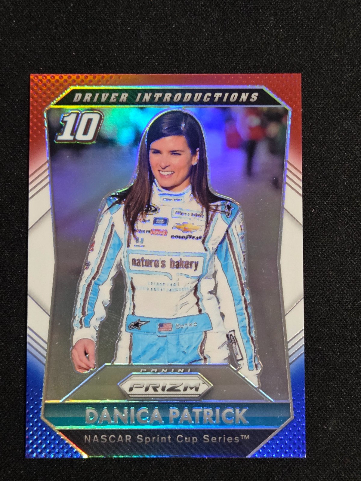 2016 Panini Prizm NASCAR Danica Patrick 80 Red White & Blue Driver Introductions